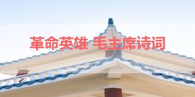 革命英雄 毛主席诗词 