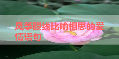 风筝跟线比喻相思的爱情语句 