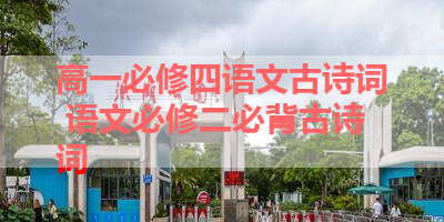 高一必修四语文古诗词 语文必修二必背古诗词