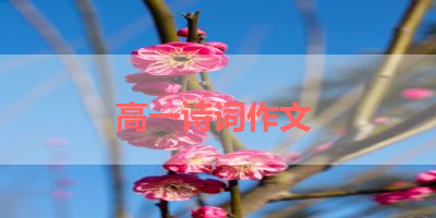 高一诗词作文 
