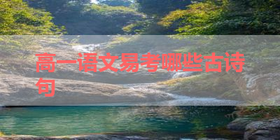 高一语文易考哪些古诗句 