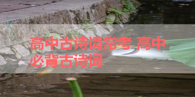 高中古诗词常考 高中必背古诗词