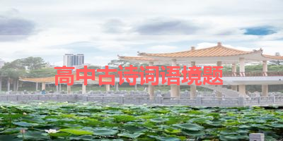 高中古诗词语境题 
