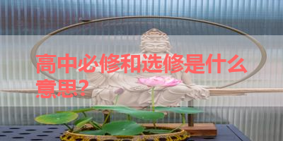 高中必修和选修是什么意思？ 