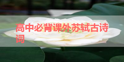 高中必背课外苏轼古诗词 