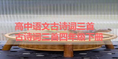 高中语文古诗词三首 古诗词三首四年级下册