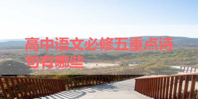 高中语文必修五重点诗句有哪些 