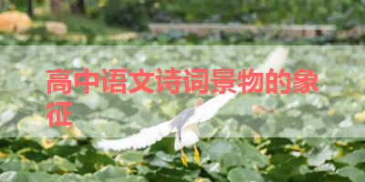高中语文诗词景物的象征 
