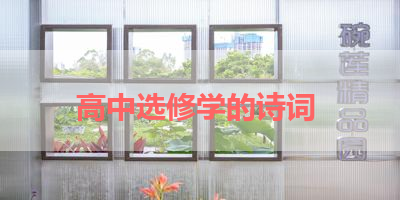 高中选修学的诗词 