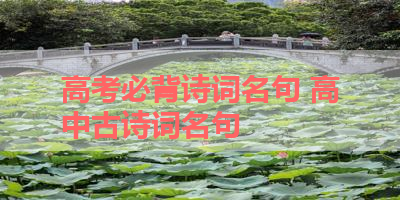 高考必背诗词名句 高中古诗词名句 