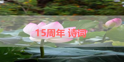 15周年 诗词 