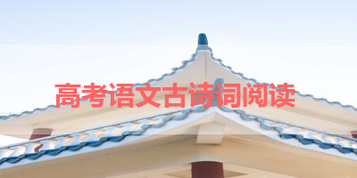 高考语文古诗词阅读 
