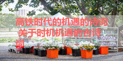 高铁时代的机遇的诗词 关于时机机遇的古诗词