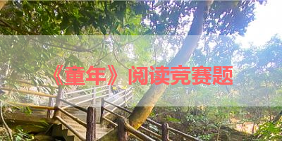 《童年》阅读竞赛题 
