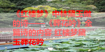 《红楼梦》中林黛玉做的诗——《葬花吟》全篇诗的内容 红楼梦黛玉葬花吟