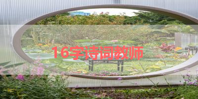 16字诗词教师 