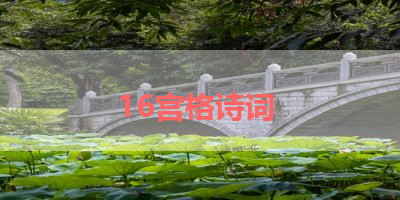 16宫格诗词 