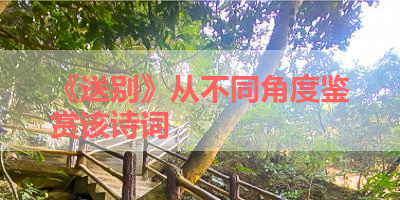 《送别》从不同角度鉴赏该诗词 