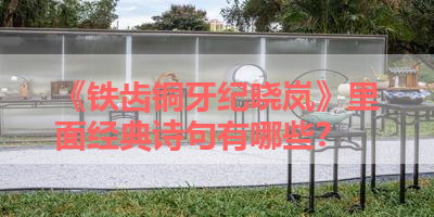 《铁齿铜牙纪晓岚》里面经典诗句有哪些？ 