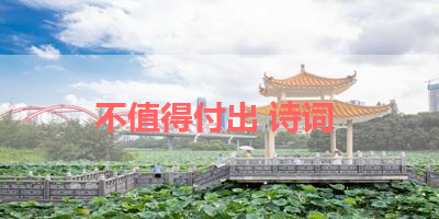 不值得付出 诗词 