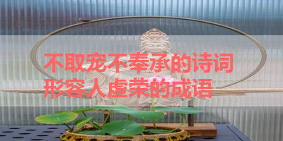 不取宠不奉承的诗词 形容人虚荣的成语 