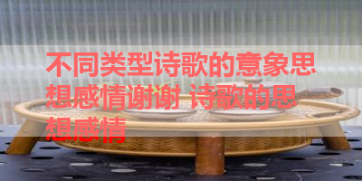 不同类型诗歌的意象思想感情谢谢 诗歌的思想感情