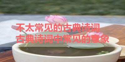 不太常见的古典诗词 古典诗词中常见的意象