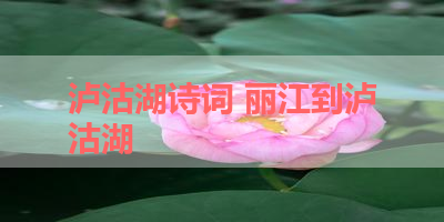 泸沽湖诗词 丽江到泸沽湖