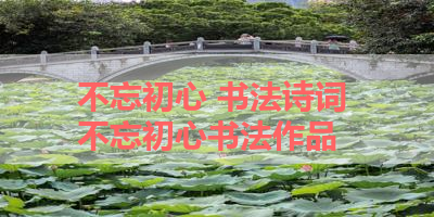 不忘初心 书法诗词 不忘初心书法作品