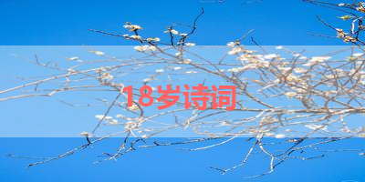 18岁诗词 