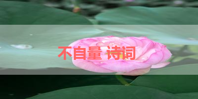 不自量 诗词 