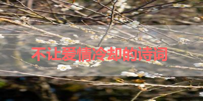 不让爱情冷却的诗词 