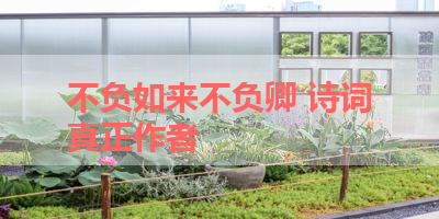 不负如来不负卿 诗词真正作者 