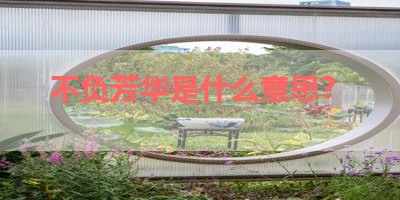 不负芳华是什么意思？ 