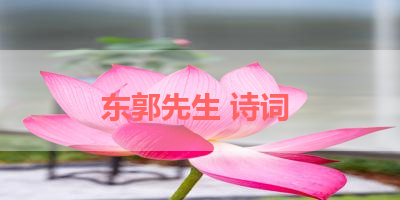 东郭先生 诗词 