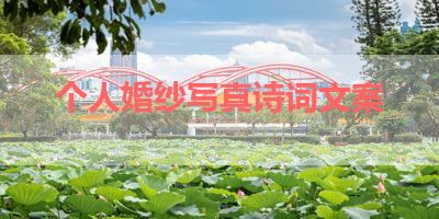 个人婚纱写真诗词文案 