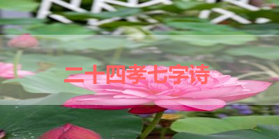 二十四孝七字诗 