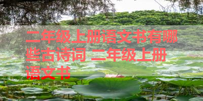 二年级上册语文书有哪些古诗词 二年级上册语文书
