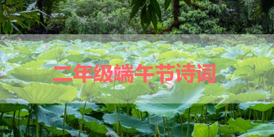 二年级端午节诗词 