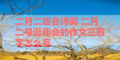 二月二庙会诗词 二月二号逛庙会的作文三百字怎么写 