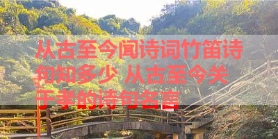 从古至今闻诗词竹笛诗句知多少 从古至今关于孝的诗句名言