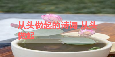 从头做起的诗词 从头做起