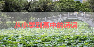 从小学到高中的诗词 