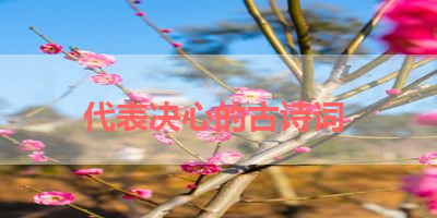 代表决心的古诗词 