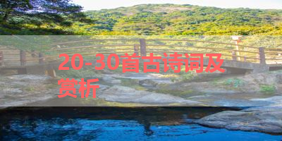 20-30首古诗词及赏析 