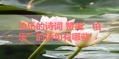 伯乐的诗词 赞美“伯乐”的诗句有哪些 