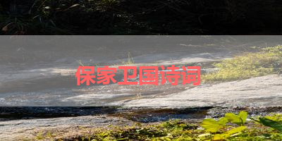 保家卫国诗词 