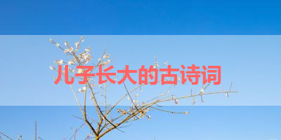 儿子长大的古诗词 