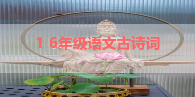 1 6年级语文古诗词 