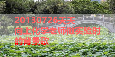 20130726天天向上化学老师做实验时的背景歌 